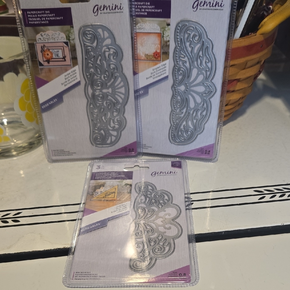 Crafter's Companion Lot Of 3 Ornate Edge'able Dies NEW